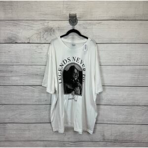 Old Navy Men's White Graphic "The White Lotus" Short Sleeve Tee Size 4XL TALL